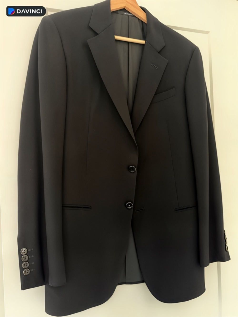 NWOT Armani Collezioni Black Men's Two-Button Suit Jacket 38R
